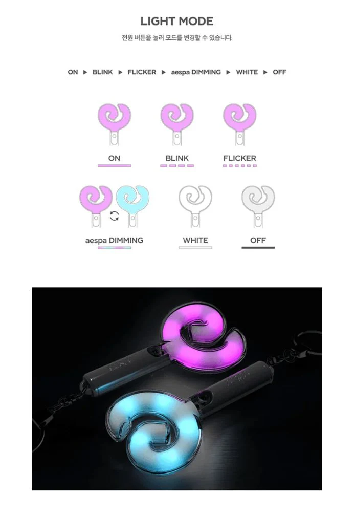 AESPA - OFFICIAL MINI FANLIGHT KEYRING VER.2 - Image 5