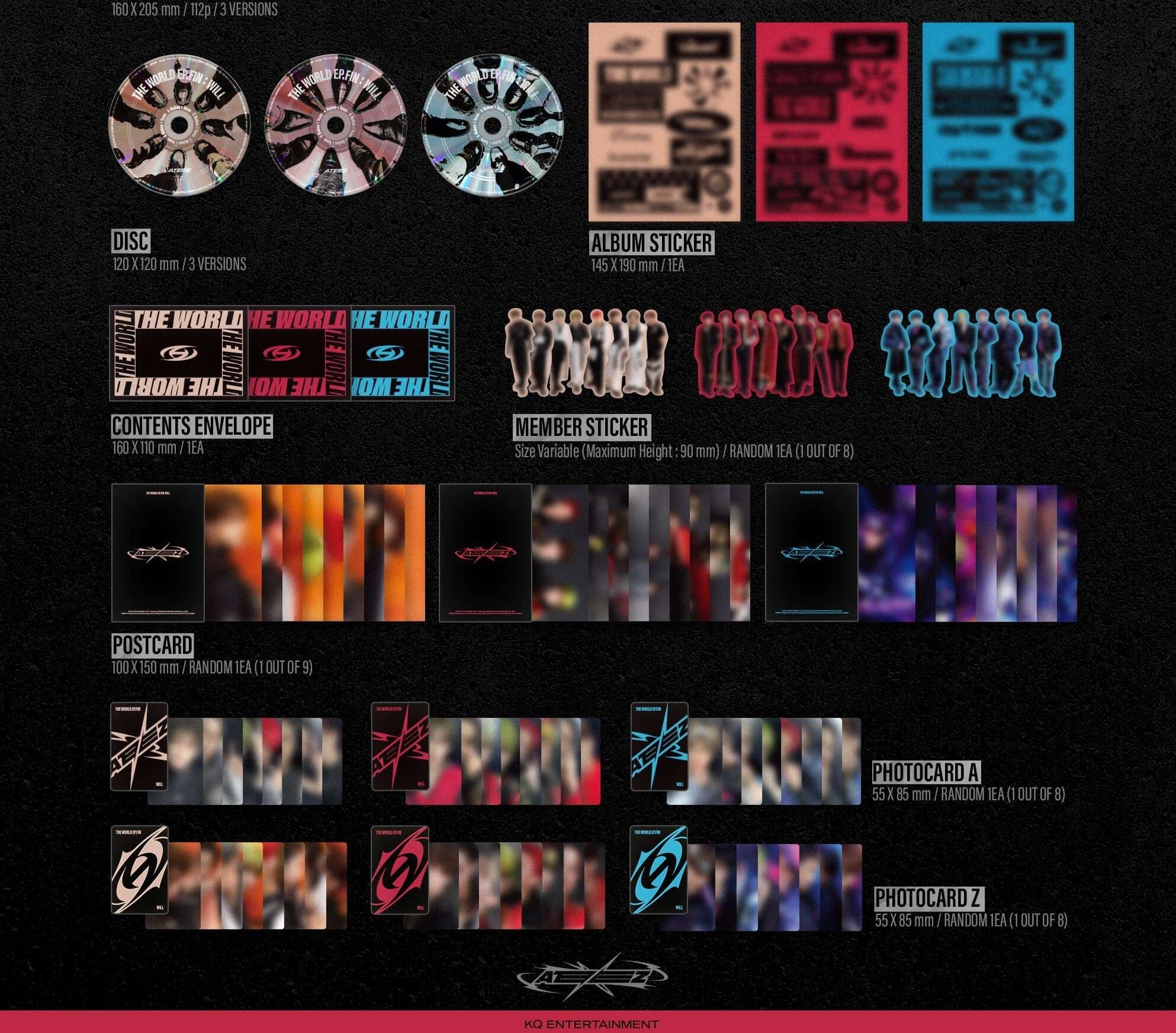 ATEEZ - THE WORLD EP.FIN : WILL (2ND FULL ALBUM) + Mokket Fansign Photocard - Image 8