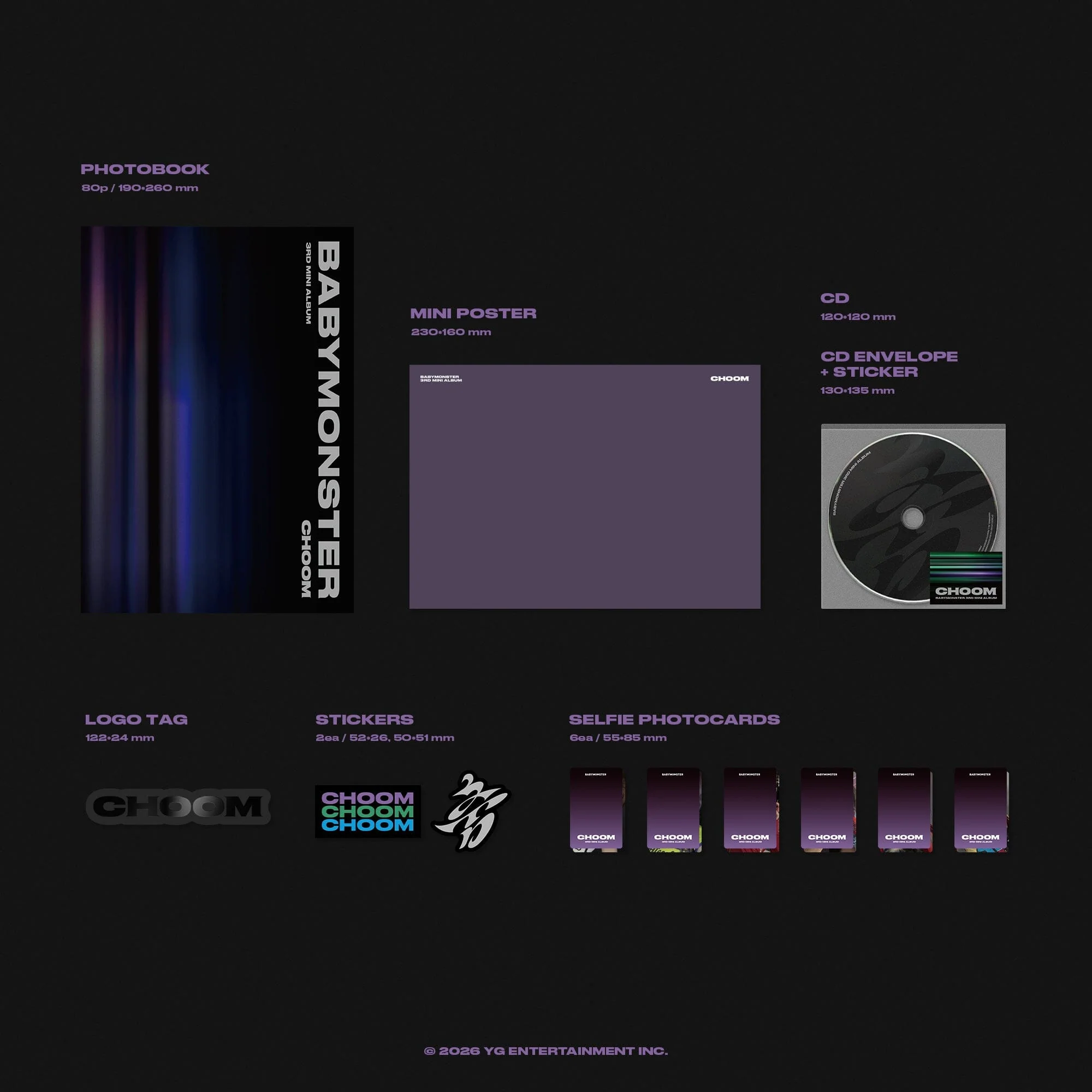 BABYMONSTER - CHOOM SET + (JEWEL VER.) SET + EARLY-BIRD Weverse Gift - Image 8