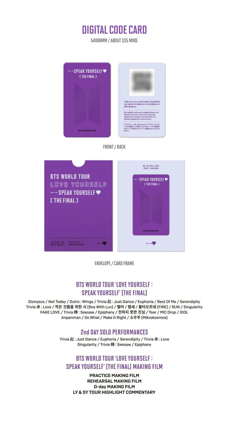 BTS - LOVE YOURSELF SPEAK YOURSELF THE FINAL (DIGITAL CODE) - Image 4