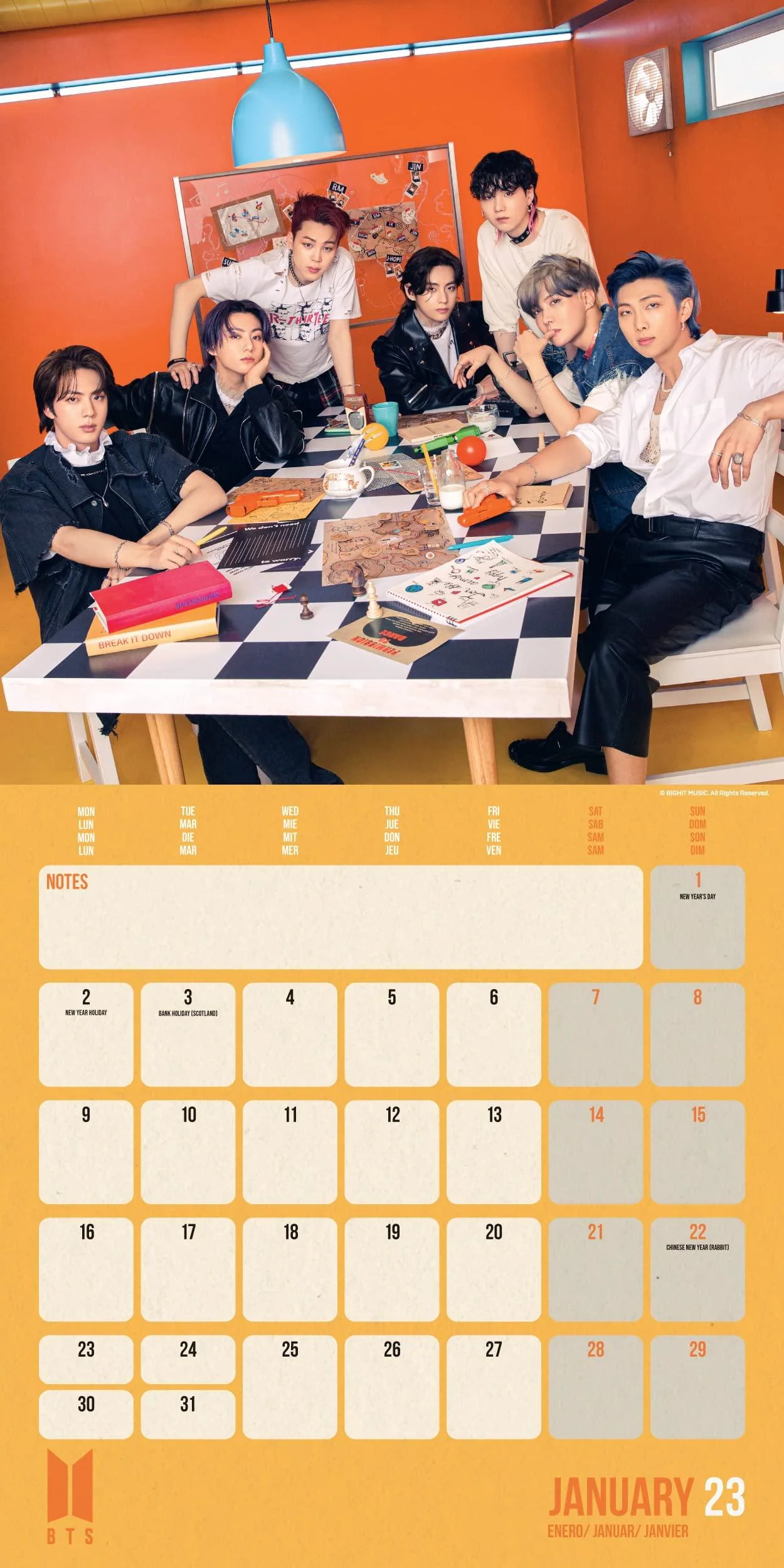 BTS - OFFICIAL BTS BANGTAN BOYS 2023 CALENDAR - Image 2