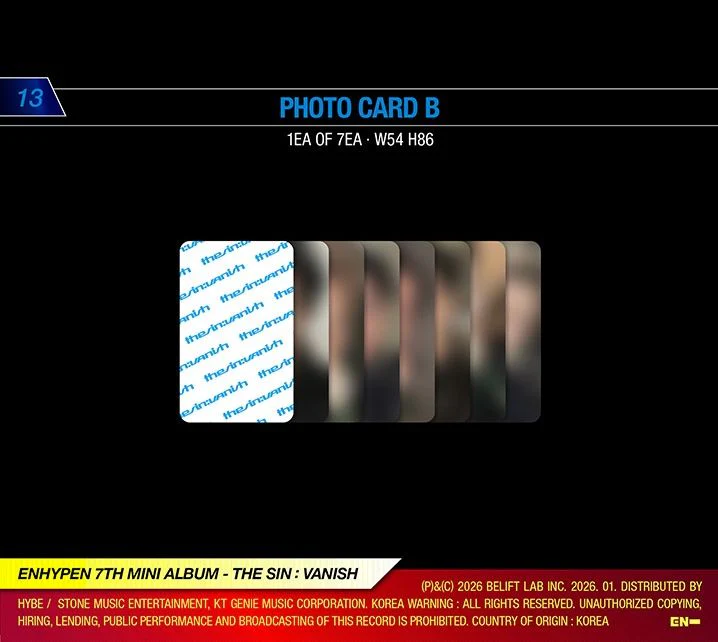 ENHYPEN - THE SIN: VANISH + HMV Gift - Image 22