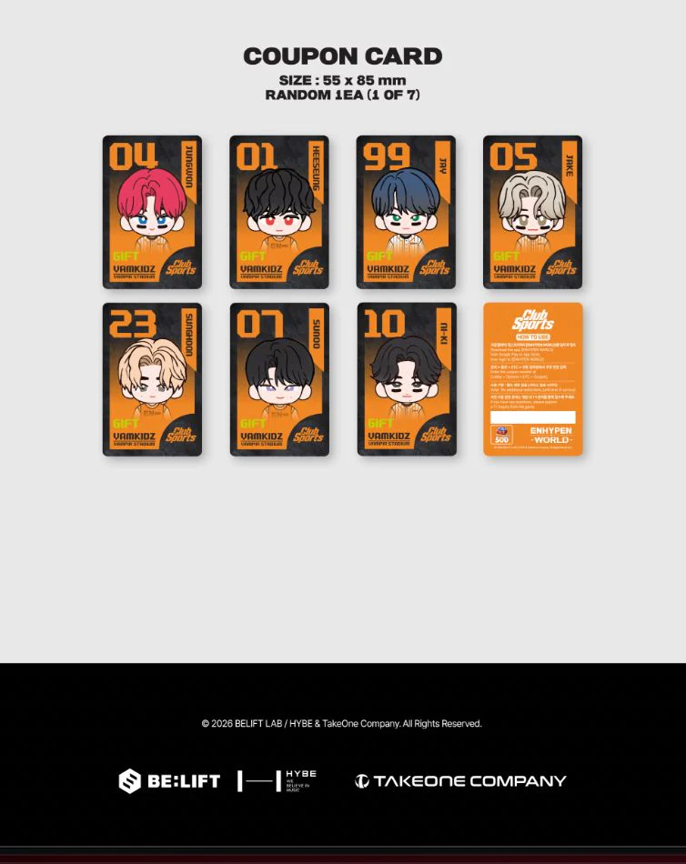 ENHYPEN - WORLD COUPON CARD COLLECTION (CLUB SPORTS VER.) - Image 14
