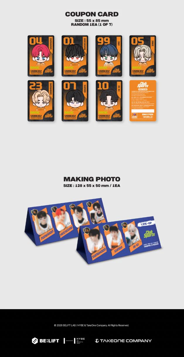 ENHYPEN - WORLD COUPON CARD COLLECTION (CLUB SPORTS VER.) - Image 4