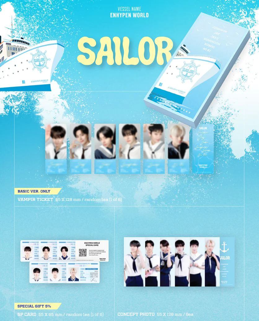ENHYPEN - WORLD COUPON CARD COLLECTION (SAILOR VER.) - Image 2