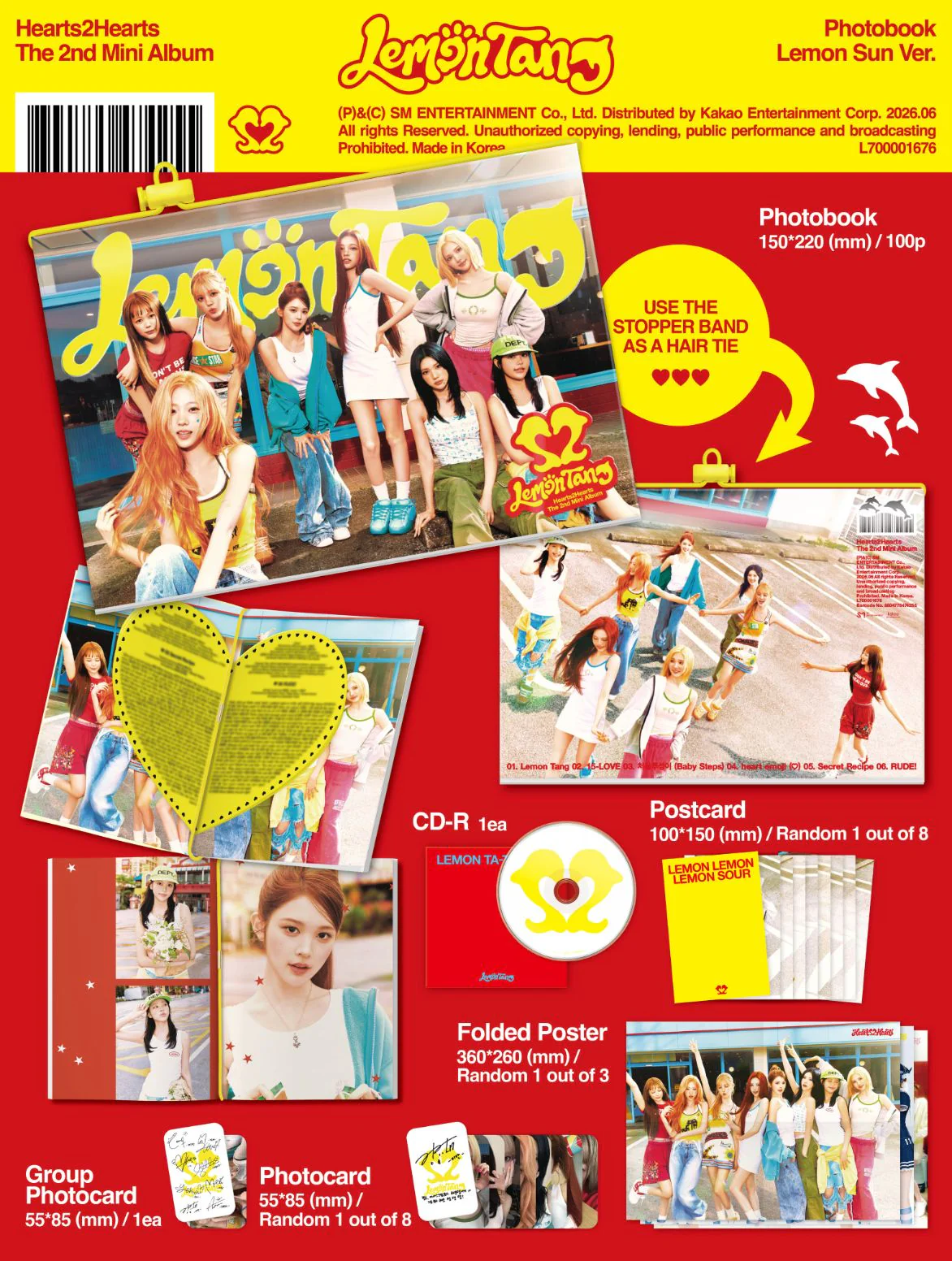 HEARTS2HEARTS - LEMON TANG (PHOTOBOOK VER.) + Apple Music Lucky Draw Gift - Image 3