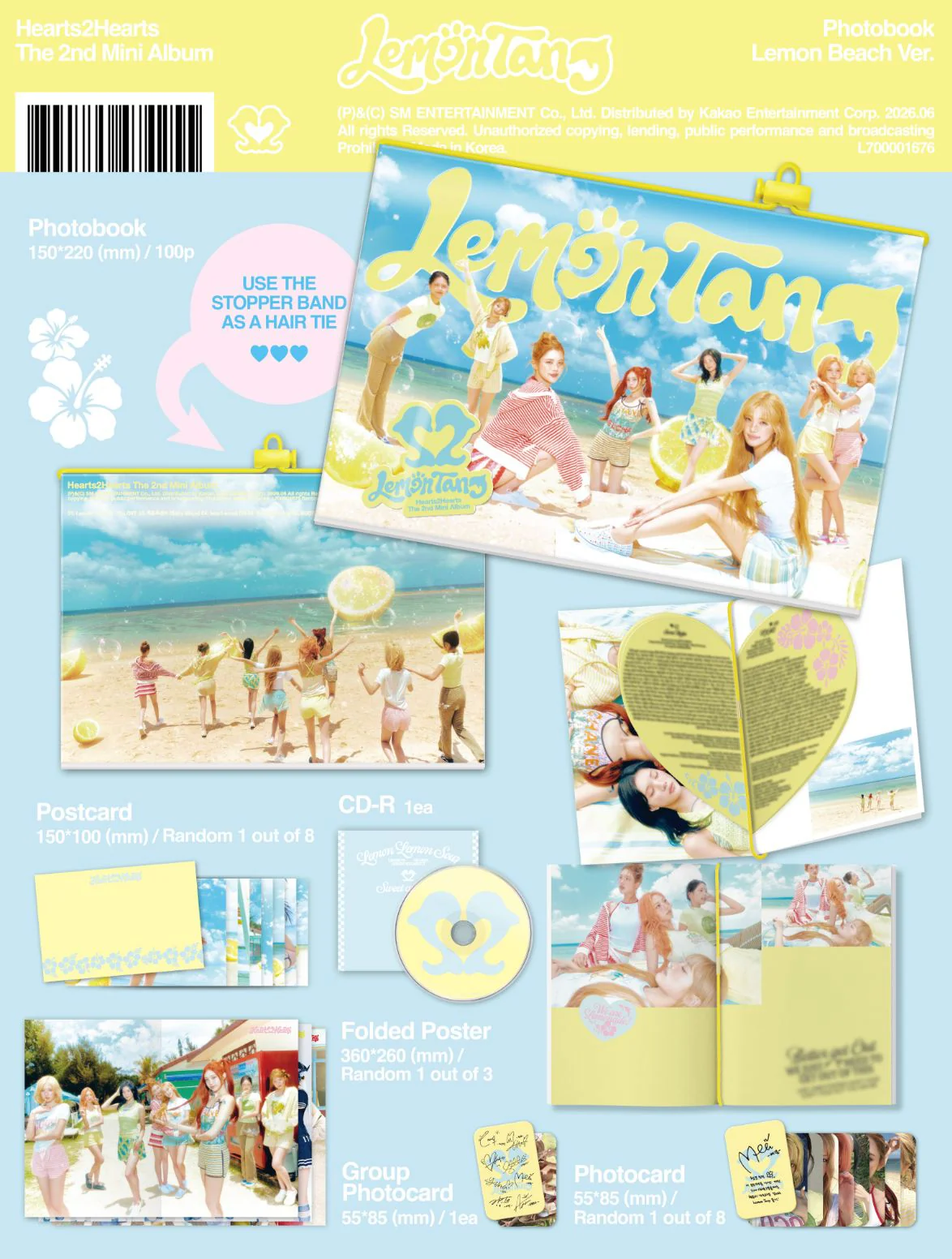 HEARTS2HEARTS - LEMON TANG (PHOTOBOOK VER.) + Apple Music Lucky Draw Gift - Image 4