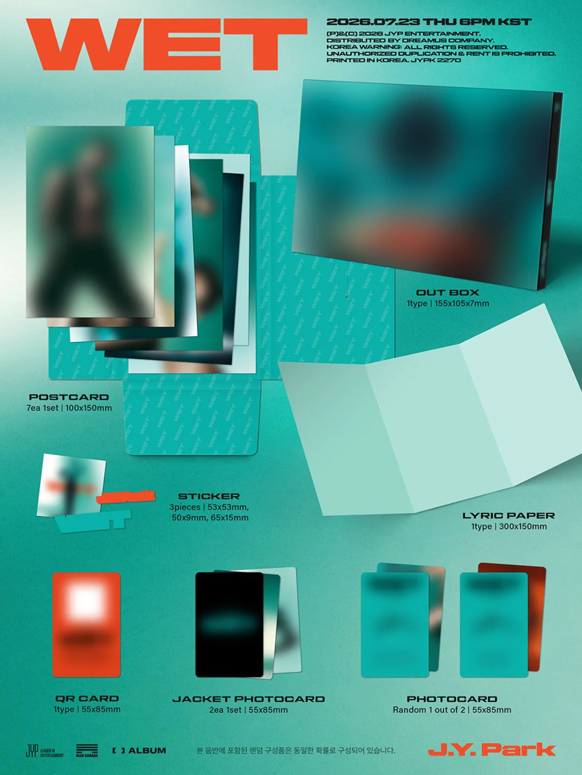 J.Y. PARK - WET (FANS ALBUM VER.) - Image 2