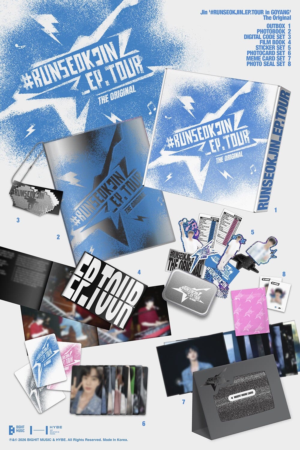 JIN (BTS) - [#RUNSEOKJIN_EP.TOUR IN GOYANG] THE ORIGINAL (SET) + Weverse Gift - Image 8