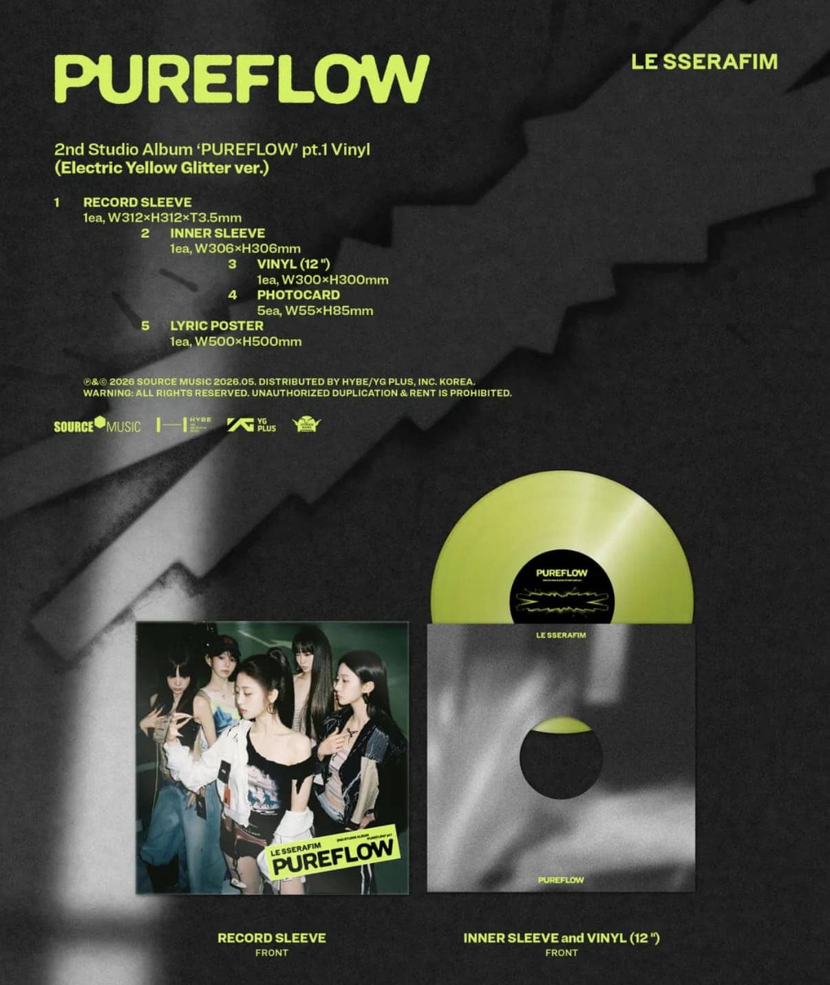 LE SSERAFIM - 'PUREFLOW' PT.1 (VINYL) - Image 2