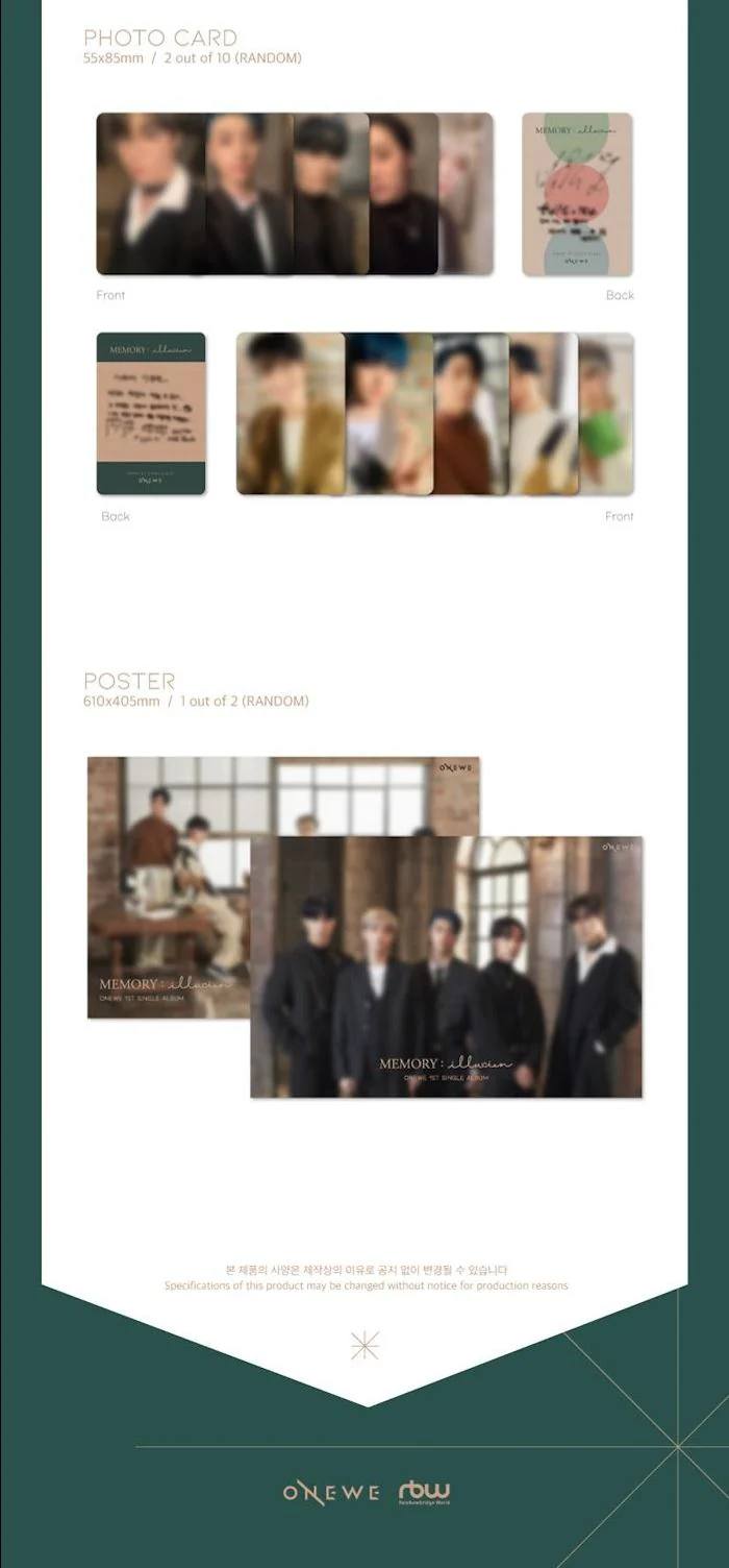 ONEWE - 1st Single [MEMORY : illusion] - Image 4