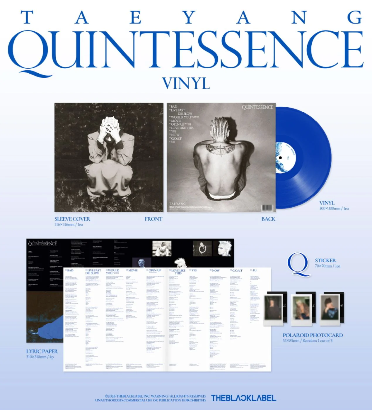 TAEYANG (BIGBANG) - QUINTESSENCE (LP) - Image 2