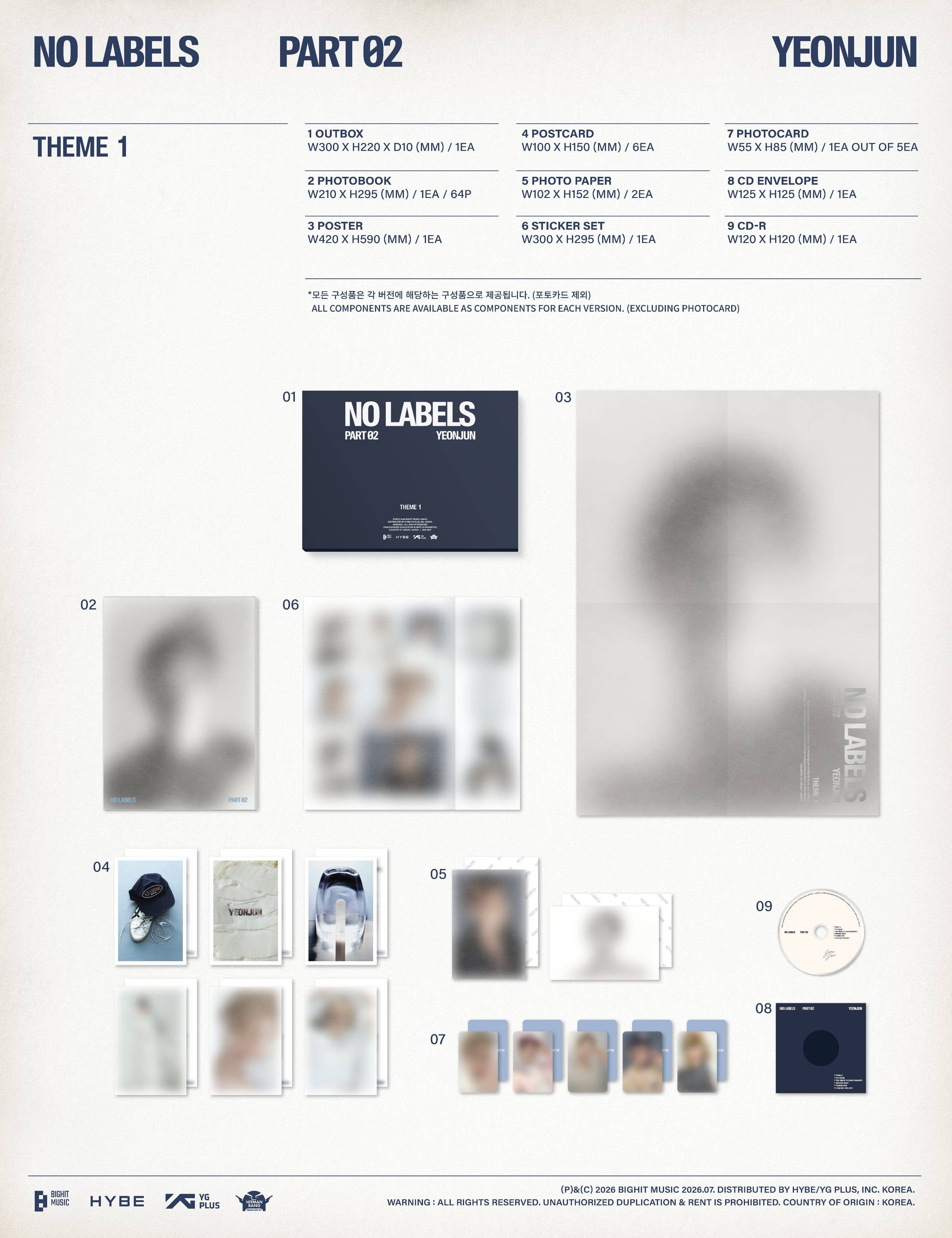 YEONJUN (TXT) - NO LABELS: PART 02 SET + Weverse Gift - Image 3